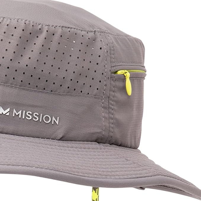 MISSION Cooling Anywhere Boonie Hat, Charcoal - Unisex Wide-Brim Hat for Men & Women - Lightweight & Durable - Cools Up to 2 Hours - UPF 50 Sun Protection - Machine Washable