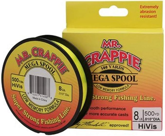 Lew'sLews Fishing, Mr. Crappie Mega Spools, Clear, 4 lb