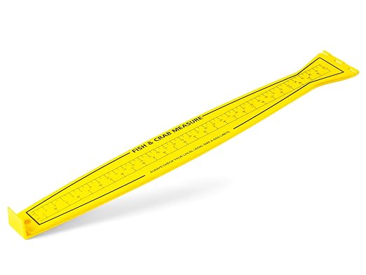 Fish Measuring Board - 32in/80cm Folding Fishing Ruler Lightweight Bump Board - Easy to Read and Portable Crab & Fish Measure Device, Fish Ruler for Boat, Kayak, Yellow