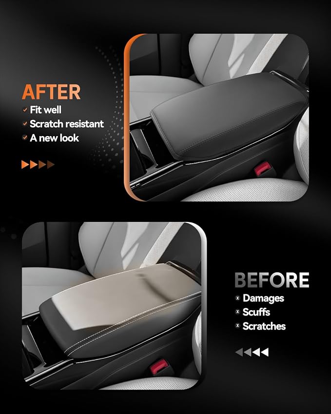 CDEFG for Volkswagen ID.4 2023-2025 Center Console Cover Armrest Box Cover for VW ID4 (Standard, S, S Plus) 2023 2024 2025 Accessories Console Arm Rest Protector