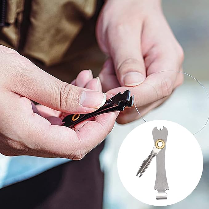 3 PCS Fishing Knot Tying Tool,Line Cutter,Fishing Quick Knot Tool Fly Fishing Angler Accessories Nail Knot Tying Tool for Hooks,Lures and Line