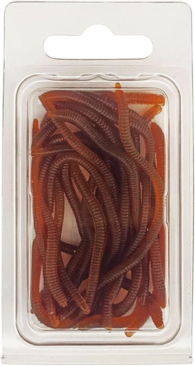 20 / 50pcs Fishing Soft Lure Trout Worm-Earthworm Baits Lifelike-Fake Grub-Worm Soft Fishing Lure Set Swimming