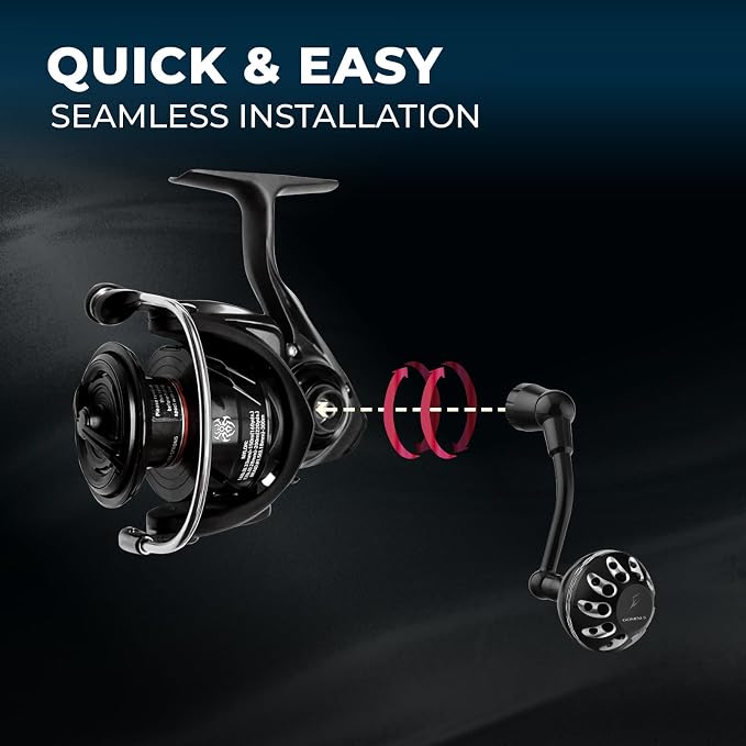 GOMEXUS Power Handle for Daiwa Tatula LT Fuego LT Ballistic LT Spinning Reel Replacement Crank (Fit MQ Version) 【Please Confirm The Size and Pay Attention to The First Picture】