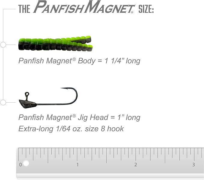 Trout Magnet 82 Piece Panfish Magnet Kit, with A Longer Shad Dart Hook, Includes 70 Split Tail Grub Bodies, 12 Black Size 8 Mustad Hooks, Catches All Types of Fish