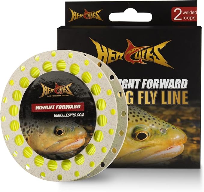 HERCULES Fly Fishing Line Floating Weight Forward Fly Line with Double Welded Loop