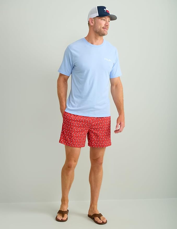 HUK Mens Fishing Graphic Tee, Performance Short Sleeve, Quick-Dry