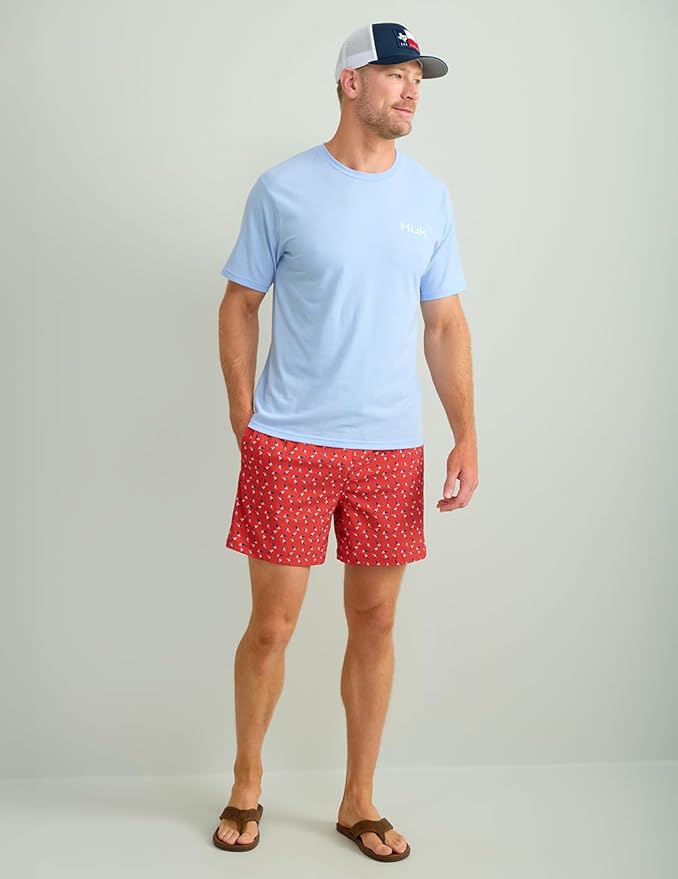 HUK Mens Fishing Graphic Tee, Performance Short Sleeve, Quick-Dry