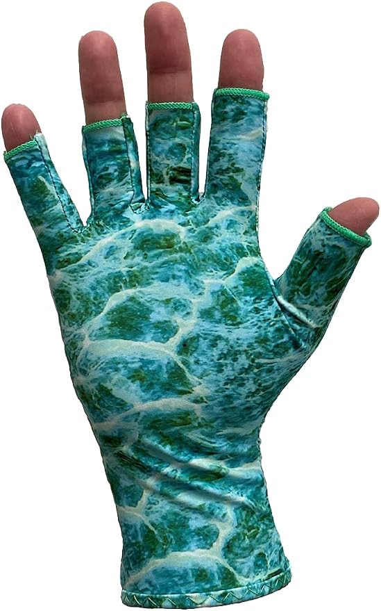 Glacier Glove Islamorada 50+ Sun Protection Durable Lightweight Breathable Quick-Dry Fingerless Outdoor Fishing Sun Glove