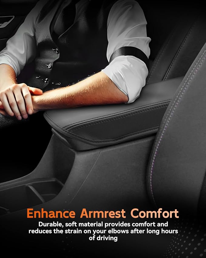 CDEFG for 2027 Chevrolet Bolt EV Center Console Cover Armrest Box Cover for 2027+ Chevy Bolt EV (LT/RS) Accessories Console Arm Rest Protector