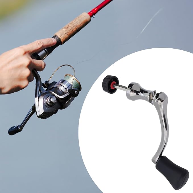 Crapyt Fishing Reel Handle Fishing Wheel Grasp Spinning Crank Handle Arm Grip Part Knob Tackle Wheel Ball Shake Rotary Knob