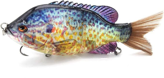 5.9in Multi Jointed Swimbait Fishing Lures Bait,2 Segment Big Giant Sinking Fishing Bass Lures,Crankbaits Swimbaits with Treble Hook