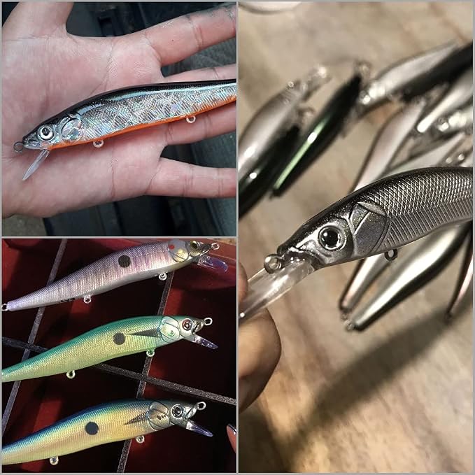 10 Blank Unpainted Minnow Crankbait Topwater Lipless Jerkbait Fishing Lures V3