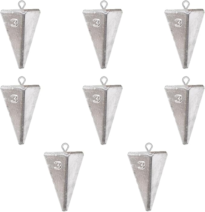 Pyramid Fishing Weights Sinkers Kits Triangle Ocean Saltwater Surf Fishing Gear Tackle Bullet Fishing Weights Sinker 2oz 3oz 4oz