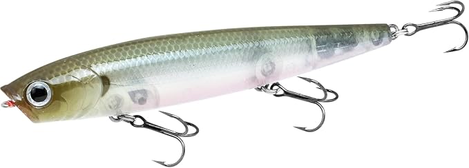 LUCKY CRAFT Gunfish 95 3 Hook Freshwater Fishing Lures and Bait for Bass Fish, Topwater Fish Line, Surface Bait with Treble Hooks, Fishing Gear for Tackle Box