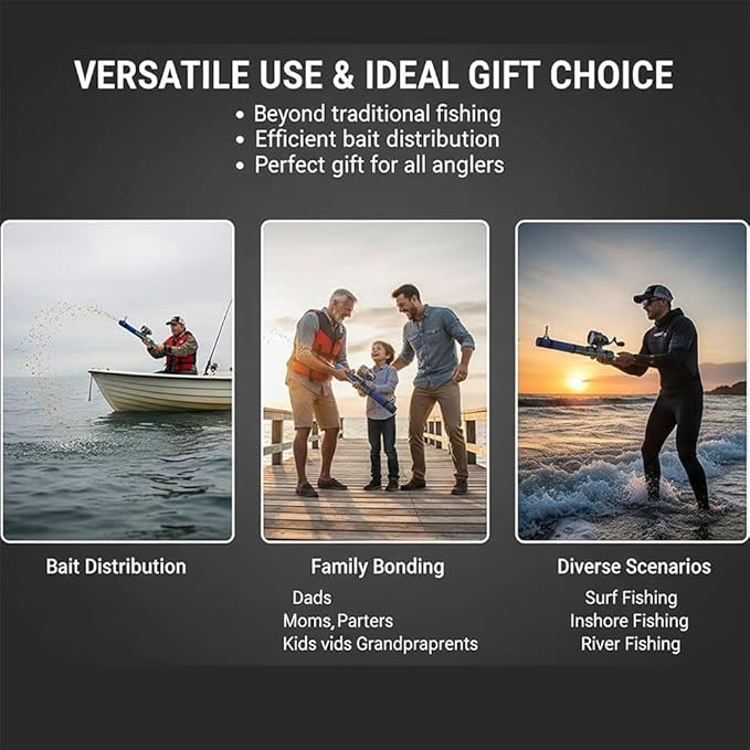 Fishing Catapult Rod, 2026 Upgraded Slingshot Fishing Reel, Professional Fly Fishing Rod, Portable Catapult Fishing Lure Angling Tools for Beginners, Cast Farther with Zero Effort