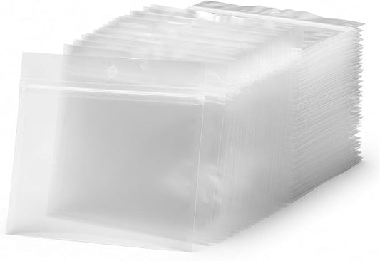 100 Pack Soft Plastic Baits Bags 5.1"x4.7" | Heavy-Duty Clear Lock Zipper Lure Packaging Bags - Leakproof Double-Sealed Zipper Storage for Soft Plastic Lures & Fishing Gear | Multiple Sizes