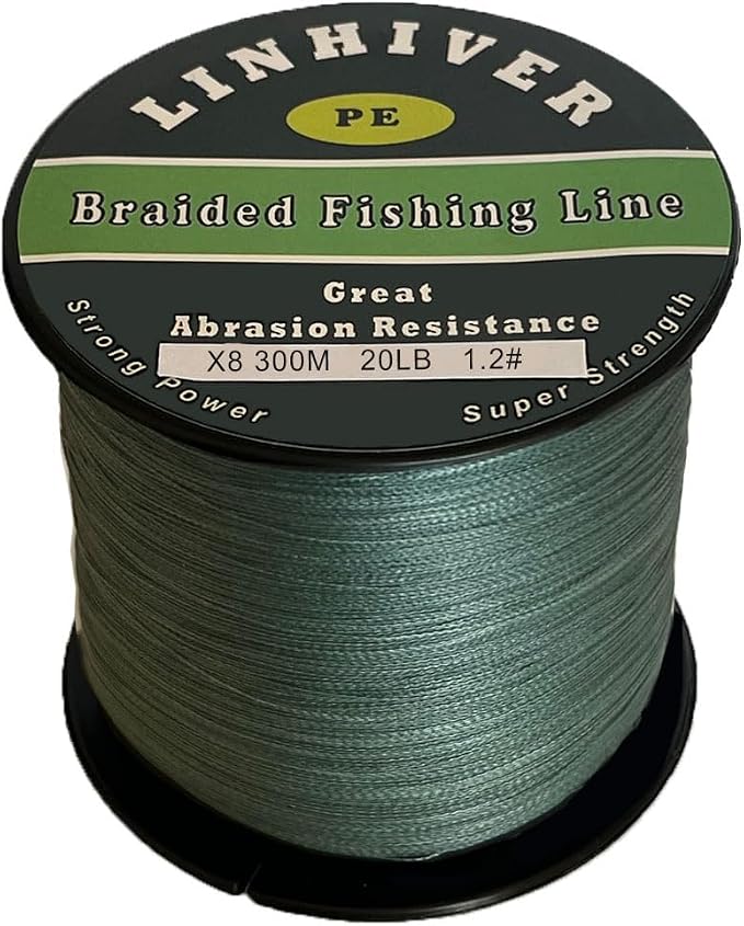 Braided Fishing Line, Strong Power, Great Abrasion Resistance, Thin Diameter, No Stretch, Low Memory and High Sensitivity(164/328/547/1093Yds) 10/15/20/30/40/50/60/70/80/100LB,4/8 Strands