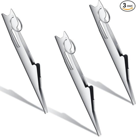 Deekin 3 Pcs Fishing Line Knot Quick Tie Fishing Knot Tying Tool Fly Nail Knot Tool Fly Angler Accessories Fly Tying Equipment for Hooks Lures Lines Men