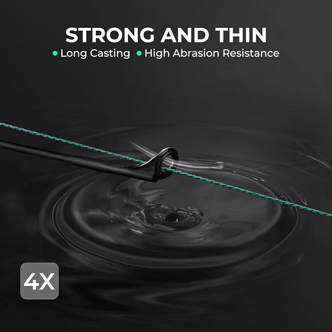 KastKing Superpower ColorShield Braided Fishing Line - Colorfast Braided Line, 100% Solution Dyed UHMWPE Fiber, Smooth & Strong Superline, Near Zero Stretch, Sensitive, High Abrasion Resistance