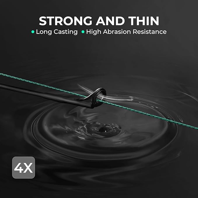 KastKing Superpower ColorShield Braided Fishing Line - Colorfast Braided Line, 100% Solution Dyed UHMWPE Fiber, Smooth & Strong Superline, Near Zero Stretch, Sensitive, High Abrasion Resistance