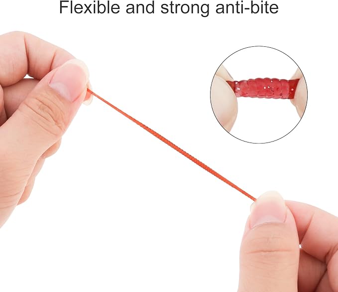 250pcs Soft Plastic Fishing Lures Worms Lure, Plastic Fishing Worms Fake Maggots Fake Worms Baits, Worm Bread Soft Maggots Artificial Earthworm