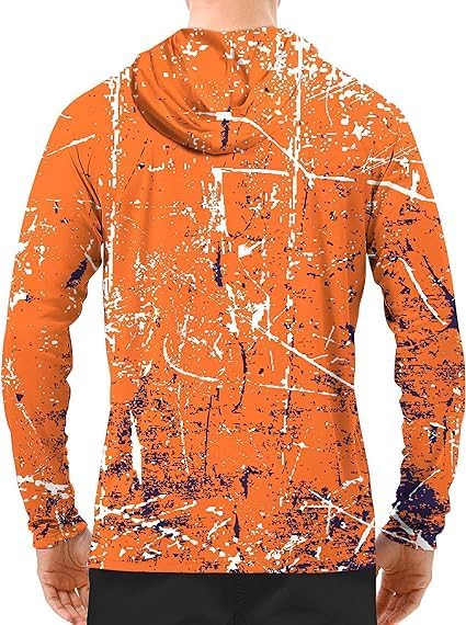 Men's UPF 50+ Sun Protection Hoodie Shirt Long Sleeve SPF Fishing Outdoor UV Hiking Lightweight Shirts