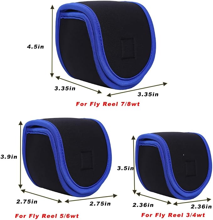 Kylebooker Fly Fishing Reel Cover Neoprene Reel Case Storage Protective Pouch Fit for 5/6 wt