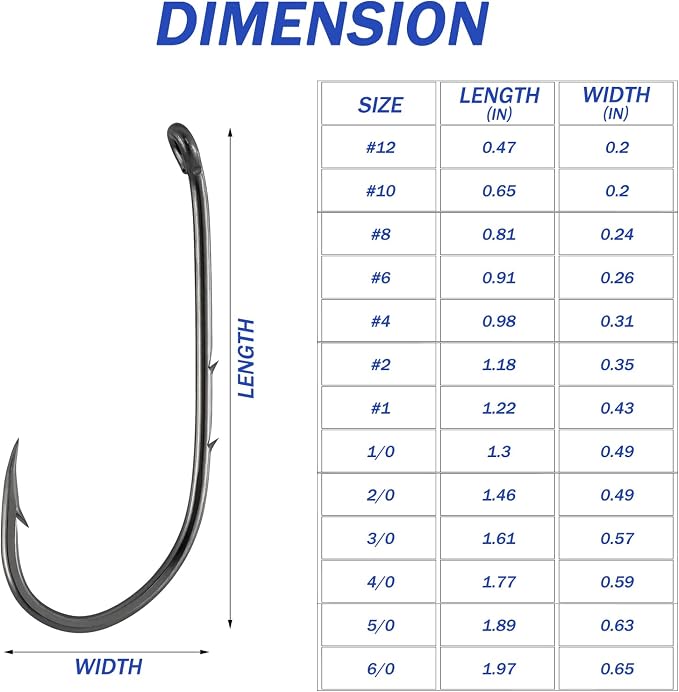 Dr.Fish 100 Pack Baitholder Hooks Freshwater Fishing Hooks, Down Eye, Offset, Walleye/Trout/Crappie/Panfish/Bluegill Saltwater Fishing