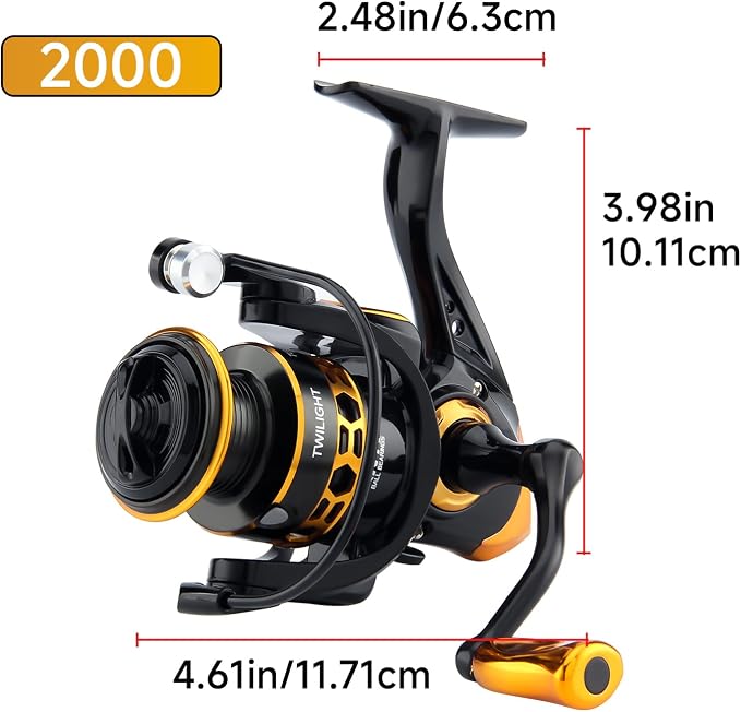 HAUT TON Dolphin Advance Edition Spinning Reel,5.2:1Gear Ratio,22LBS,5+1BB,Backlash Free Bearing,Sealed Drag System,Saltwater,Freshwater Fishing Reels