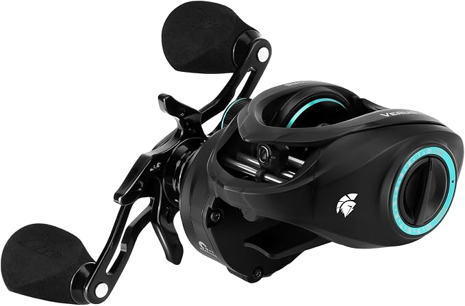 KastKing Verus Baitcasting Fishing Reel, 6oz Ultra Lightweight, Halo XII Magnetic Brake, 9+1 MaxiDur Double Shielded Stainless Steel BB, Up to 18 Lbs Max Drag, 8.0:1/7.2:1 Gear Ratio