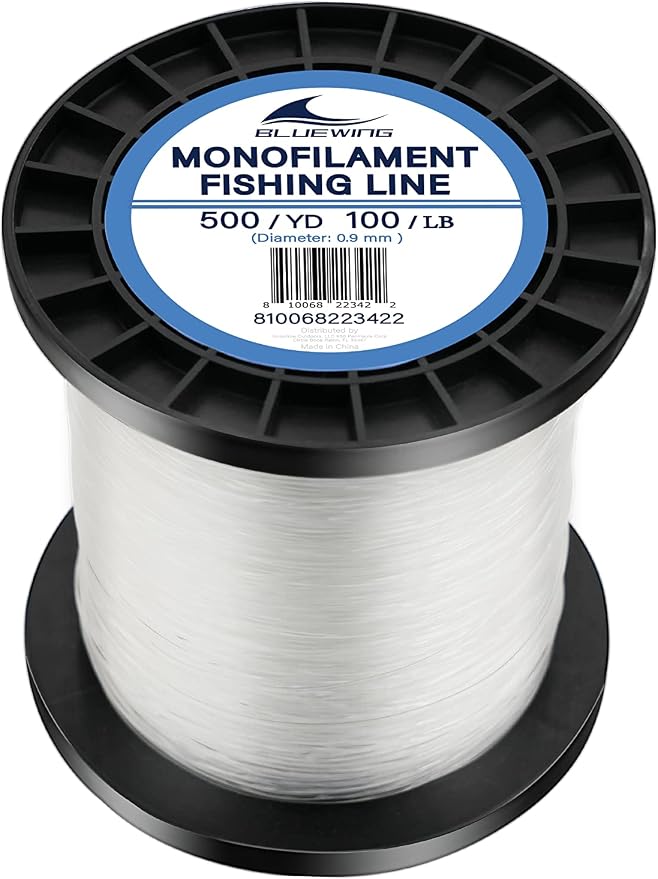 BLUEWING Monofilament Fishing Line Clear Mono Fish Wire Thin Diameter String 6-400 lbs, 50-3000 Yards