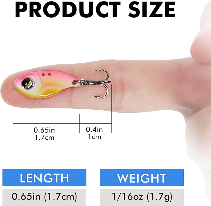 TRUSCEND Vibespinner Easy Catch Fishing Lures with BKK Hooks, Tail Spinner Baits with 4 Actions, Vibrating Swimming Flashing & Jigging for More Bites, Spoon Lures for Bass Trout Crappie Walleye Pike