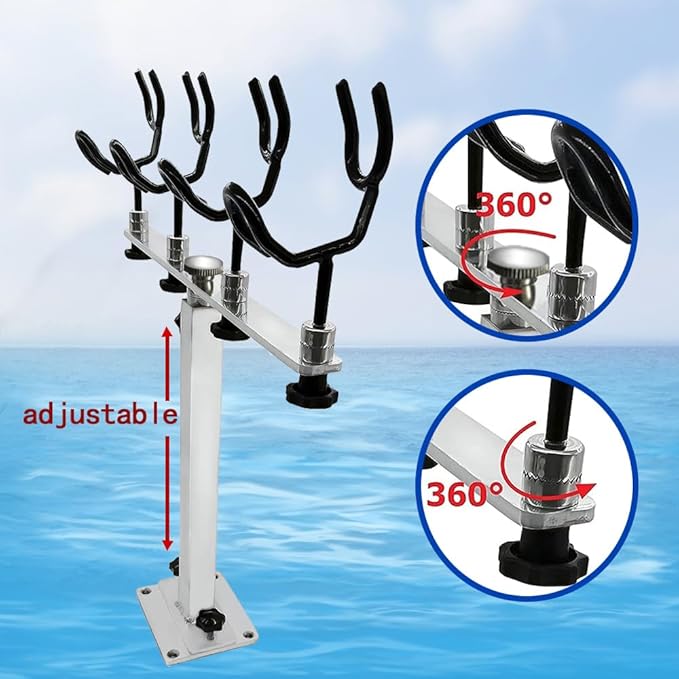 Made PVC Coated Fishing Rod Holder Aluminum Fishing Rod Bracket
