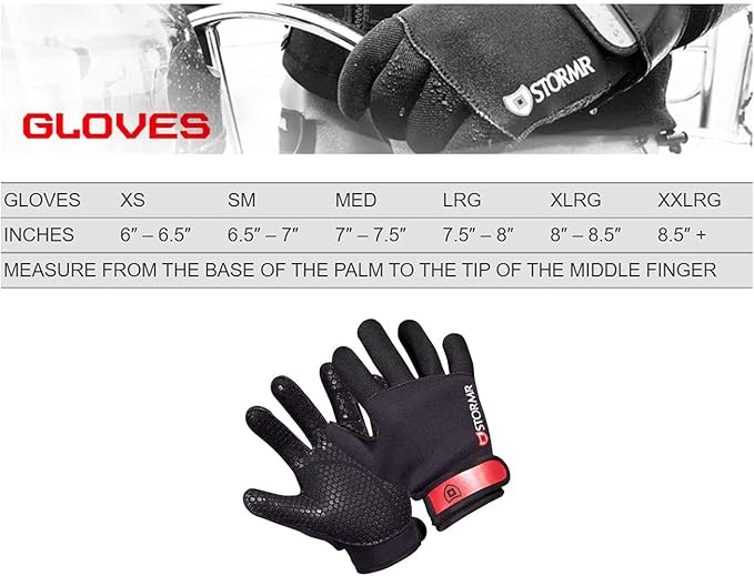 STORMR Torque Neoprene Glove, Black, Large (RGK20V-01-L)