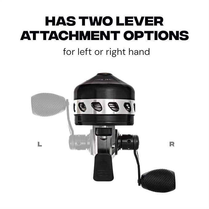 BALLISTA Spincast Bowfishing Reel Slingshot Bow Fishing, Stainless Steel, Left/Right Reversible Handle