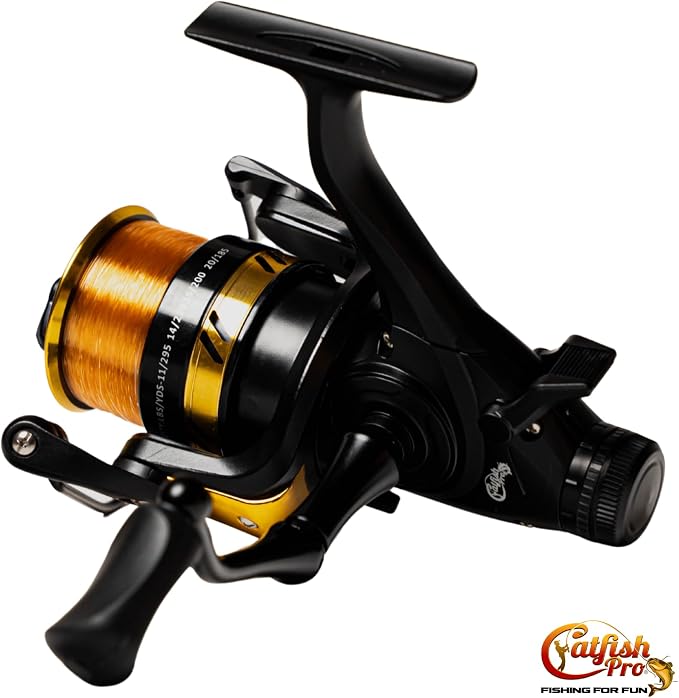 Catfish Pro Fishing for Fun Spinning Reel | Already Spooled with 20 LB Mono Fishing Line | Easy to Use Reel to Catch Fish