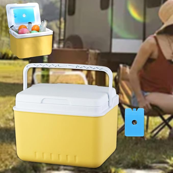 Generic Insulated Ice Cooler Camping Case Drink Bucket Portable Lightweight Organizer Ice Chest Box for Fishing BBQ Travel Tailgating