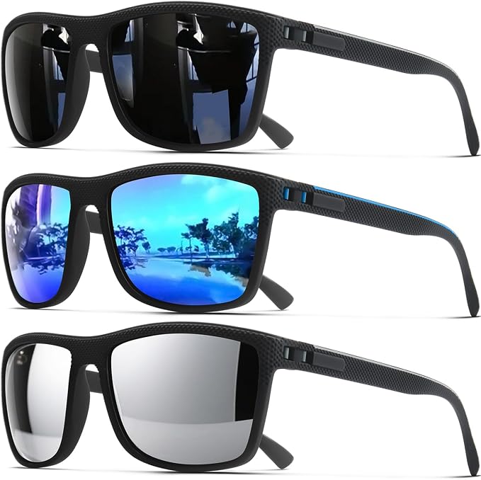 Polarized Sunglasses for Men, UV Protection Lightweight Sun Glasses for Driving Fishing Golf