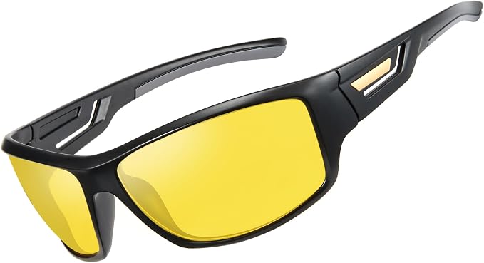 Sports Polarized Sunglasses Men Fishing Sunglasses See Fish in Water Wrap-around Glasses UV400