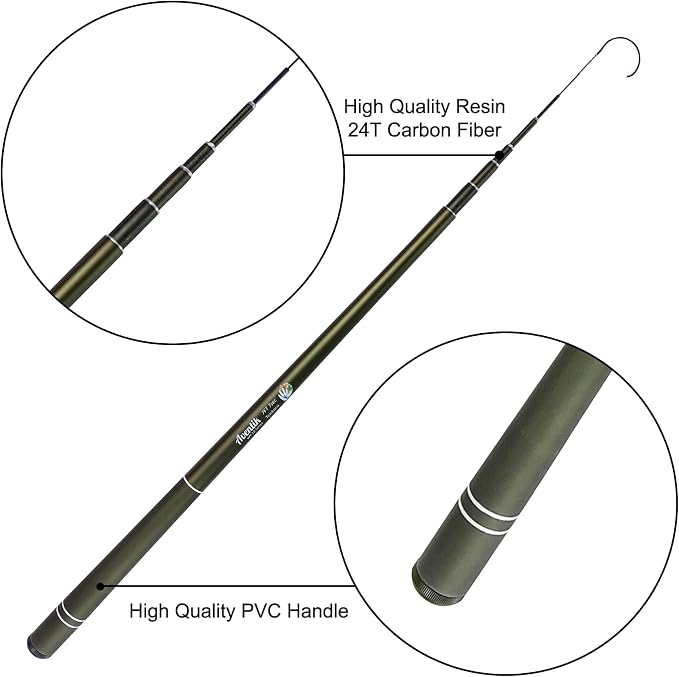 Aventik FreshStart Tenkara Rod in 7ft/8ft,Action 7:3 Complete Beginner Tenkara Rod Kit, 24T Carbon Fiber, Easy to Cast Flexible Durable Lightweight and Compact