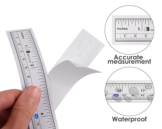 DS. DISTINCTIVE STYLE Fish Ruler Sticker 36-Inch Waterproof Adhesive Ruler Tape Dual Scale Fish Measuring Tape for Boat, Kayak and Table