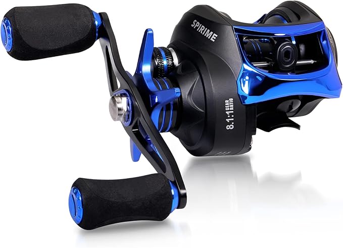 Sougayilang Baitcasting Fishing Reel with 9 + 1 Anti-Reverse Ball Bearings, 8.1:1 High-Speed Gear Ratio Casting Reel