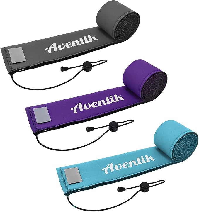 Aventik Lightproof Neoprene Rod Sleeve – Protective Fishing Rod Sock Cover with Hanging Loop & Adjustable Lanyard for Casting, Spinning & Trolling Rods