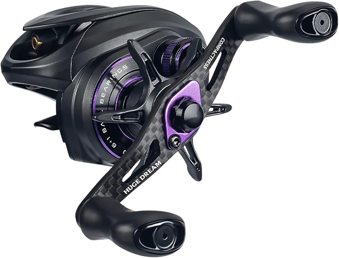 KINGDOM Micro Monster Pro BFS Reel – 0.07oz Ultralight Casting, Only 138g (4.9 oz) Aluminum Frame, CSB Anti-Backlash, Shallow Spool, 7.6:1 – Trout Bass Panfish Finesse Fishing