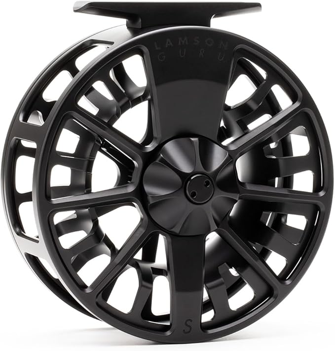 LAMSON | Guru S-Series -3+ Fly Fishing Reel | All-Water | Large Arbor, Fully CNC Machined/Anodized, Lightweight Durability