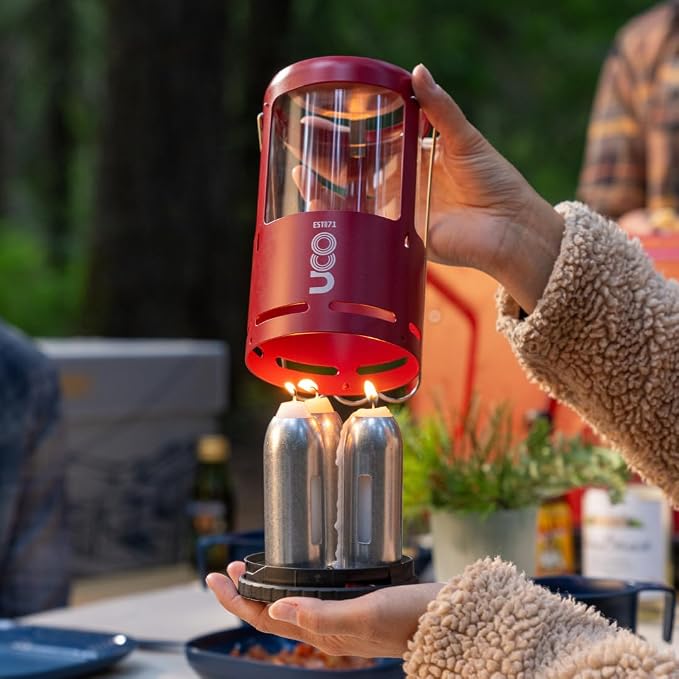 UCO Candlelier Candle Lantern, Candle Lanterns for Real Candles, Perfect Outdoor Gear for Camping or for Power Outages, Includes 3 Long Burning Candles