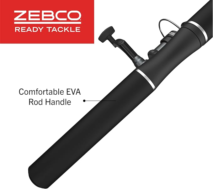Zebco Ready Tackle Spinning Reel and Fishing Rod Combo, Includes Tackle Kit