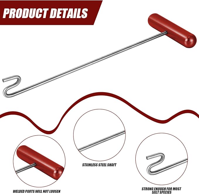 Sotiff 2 Pcs 12 in Stainless Steel Fish Hook Remover Tools Summer Fishing Hook Quick Removal Device Saltwater Dehooker Aluminum and Fish Dehooker for Fisherman