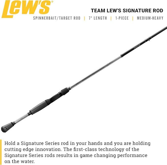 Lew's American Hero Tier 1 Casting Fishing Rod, HM50 Graphite Blank with Stainless Steel Guides, Split Grip EVA Handle, Multicam