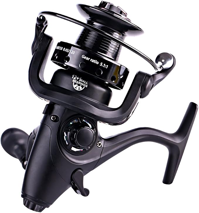 Sougayilang Spinning Fishing Reel 12+1BB Metal Body Smooth Carp Spinning Reels for Saltwater Freshwater Fishing